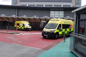 Ambulances outside UHCW A&E
